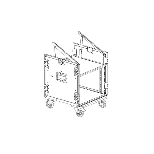 Imlight RCC9-480-K10U-8U Рэковый кейс 8U с верхней консолью 10U, с колесами