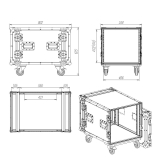 Имлайт RCC9-550-10U Рэковый кейс 10U, с колесами, глубина 550мм