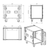 Imlight RCC9-550-12U Рэковый кейс 12U. с колесами, глубина 550мм