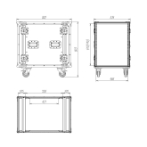 Имлайт RCC9-550-14U Рэковый кейс 14U, с колесами, глубина 550мм