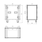 Имлайт RCC9-550-16U Рэковый кейс 16U, с колесами, глубина 550мм