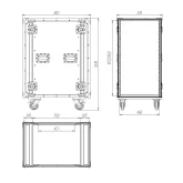 Имлайт RCC9-550-20U Рэковый кейс 20U, с колесами, глубина 550мм
