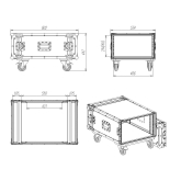 Imlight RCC9-550-6U Рэковый кейс 6U, с колесами, глубина 550мм