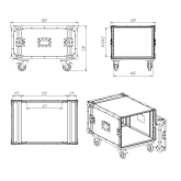 Имлайт RCC9-550-8U Рэковый кейс 8U, с колесами, глубина 550мм