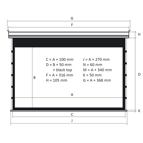 Kauber Blue Label Tensioned BT Cinema 95" Экран с электроприводом