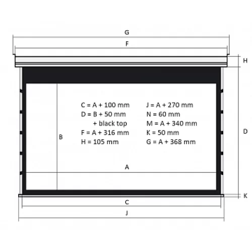 Kauber Blue Label Tensioned BT Cinema 131" Peak Contrast S Экран с электроприводом