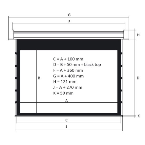 Kauber InCeiling Tensioned BT Cinema 104" Clear Vision Экран с электроприводом встраиваемый