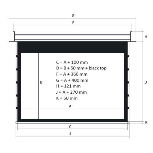 Kauber InCeiling Tensioned BT Cinema 104" Peak Contrast S Экран с электроприводом встраиваемый