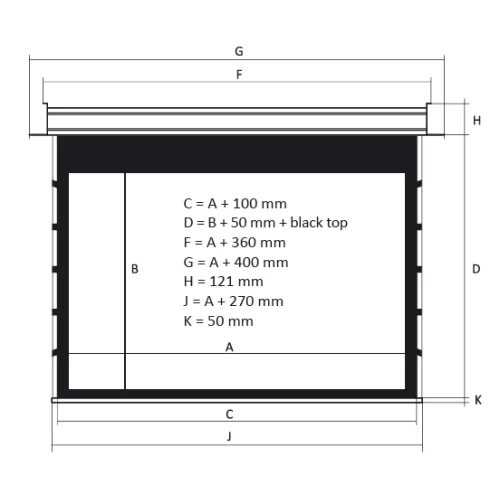 Kauber InCeiling Tensioned BT Cinema 113" Peak Contrast S Экран с электроприводом встраиваемый