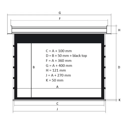 Kauber InCeiling Tensioned BT Cinema 131" MPERFW Экран с электроприводом встраиваемый