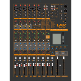 LAX GM-12F Аналоговый микшер, 12 каналов, Bluetooth