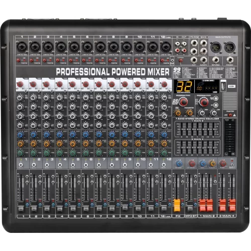 LAudio AG-12PBX4 Активный микшерный пульт, 12 каналов, 4х450 Вт., FX, MP3, Bluetooth