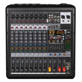 LAudio AG-8P Активный микшерный пульт, 8 каналов, 2х300 Вт., FX, MP3, Bluetooth