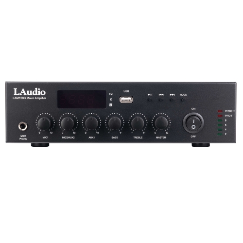 LAudio LAM120B Трансляционный микшер-усилитель, 120 Вт., MP3, FM, Bluetooth