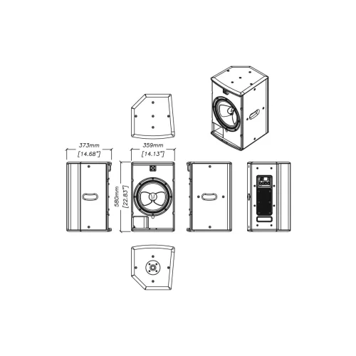 Martin Audio CDD-LIVE 12 Активная АС, 2500 Вт., 12", DSP, Dante