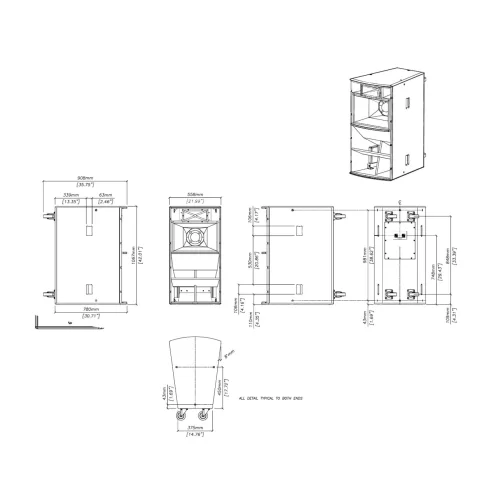 Martin Audio THV Пассивная АС, 1050 Вт., 15"+10"