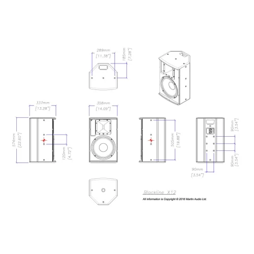 Martin Audio X12 Пассивная АС, 300 Вт., 12"