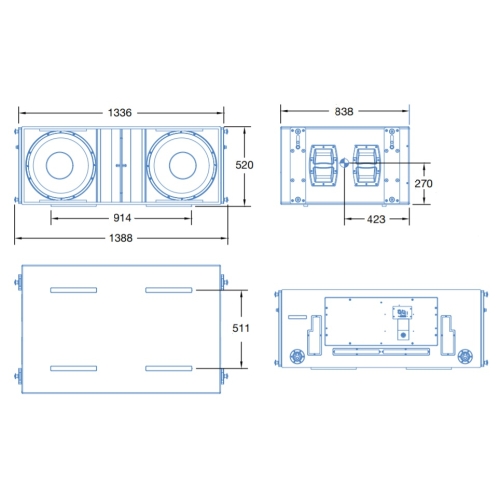 Meyer Sound 1100-LFC Активный сабвуфер, 8100 Вт., 2x18"