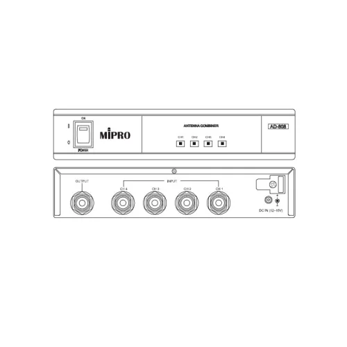 Mipro AD-808 Четырёхканальный передающий антенный комбайнер