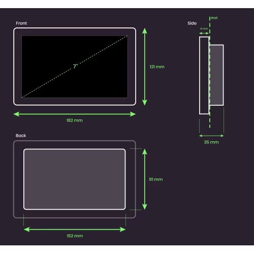 Nicolaudie Architectural NATOUCH-1 Настенный сенсорный контроллер для управления DINA или STICK
