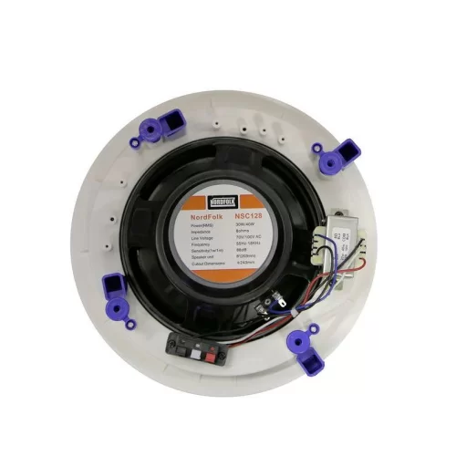 NordFolk NSC128 Потолочная Ас, 30/40 Вт, 8", 70/100V, белая