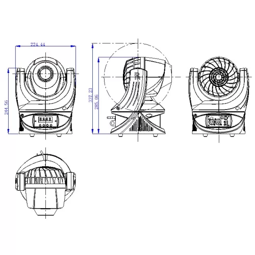 PR Lighting XLED 250 Spot Вращающаяся голова Spot, 50 Вт.