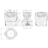 PR Lighting XLED 336 Вращающаяся голова, 36х3 Вт., RGB