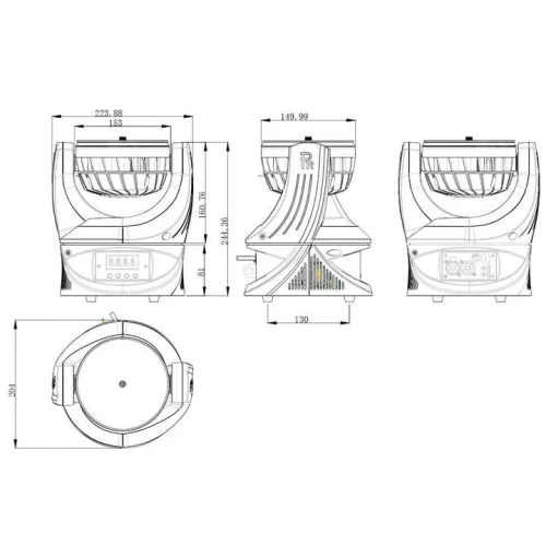 PR Lighting XLED 336 Вращающаяся голова, 36х3 Вт., RGB