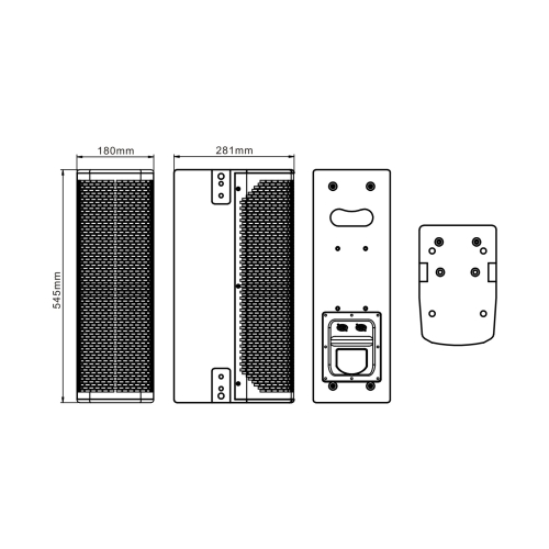 RFIntell L16-CI Пассивная звуковая колонна, 250 Вт., 4х5"+16х1"