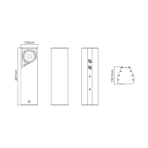 RFIntell ML4 Пассивная звуковая колонна, 160 Вт., 4х4"