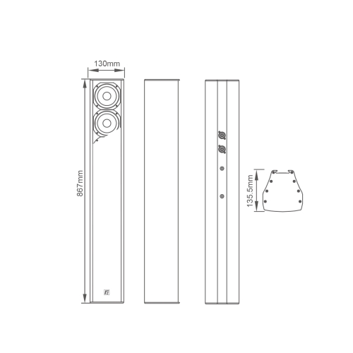 RFIntell ML8 Пассивная звуковая колонна, 8х4", 320 Вт