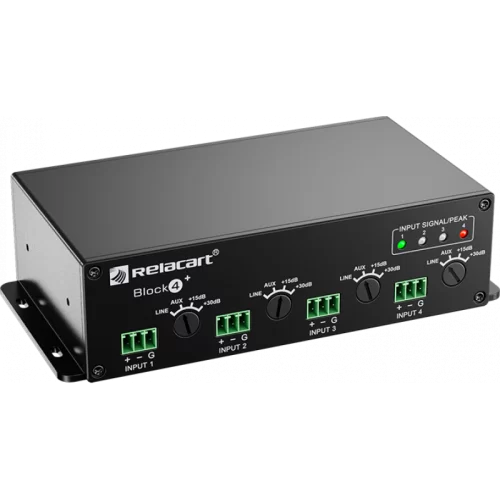Relacart Block4+ Интерфейс Dante, 4x4