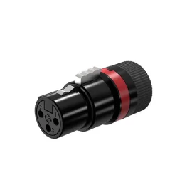Roxtone LX3FH-Black/Red Разъем угловой XLR "мама" 3-х контактный