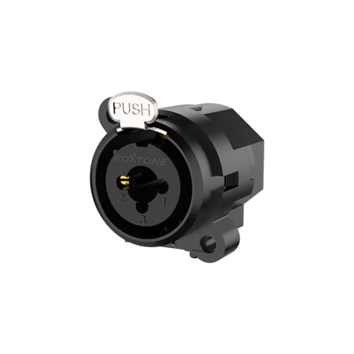 Roxtone RC6FS Комбинированный панельный разъем XLR 3P мама + 6,3мм. Стерео Jack, с замком, под пайку