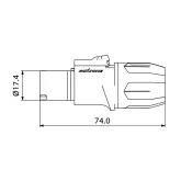 Roxtone RS4FP-Orange Разъем Speakon, 4-контактный, "мама"