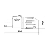 Roxtone RS4FP-WP-Orange Разъем Speakon, 4-контактный, "мама", IP66