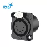 Roxtone RX5FDWP-BG Разъем XLR панельный мама 5-ти контактный, IP66