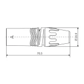 Roxtone XM3BG Разъем XLR кабельный, папа