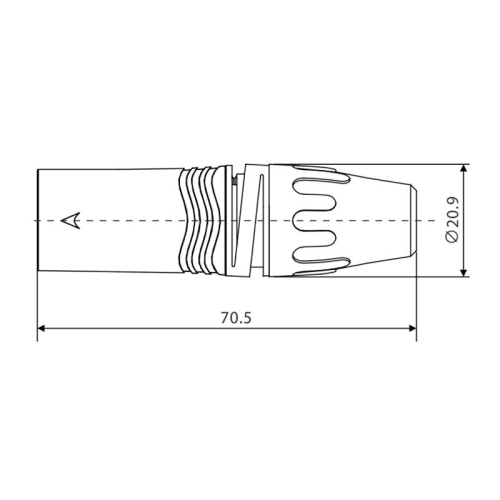 Roxtone XM3BG Разъем XLR кабельный, папа