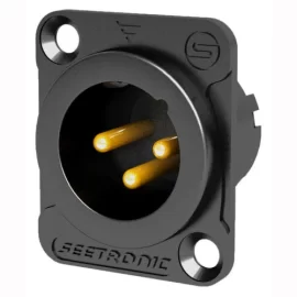 Seetronic MJ3F2C-BG Панельный разъем XLR 3-пин папа