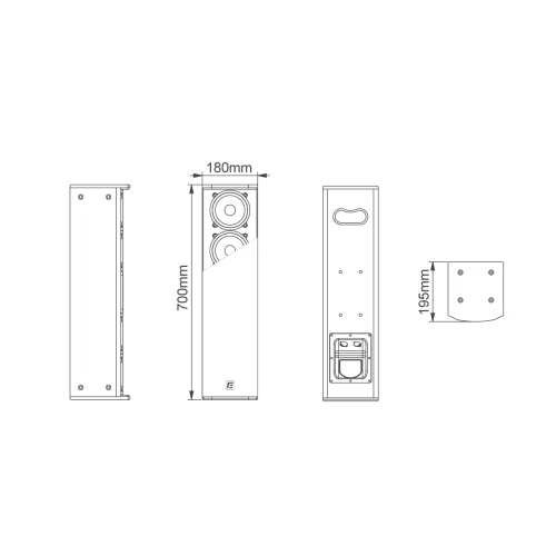 RFIntell L5 Пассивная звуковая колонна, 200 Вт., 4х5"