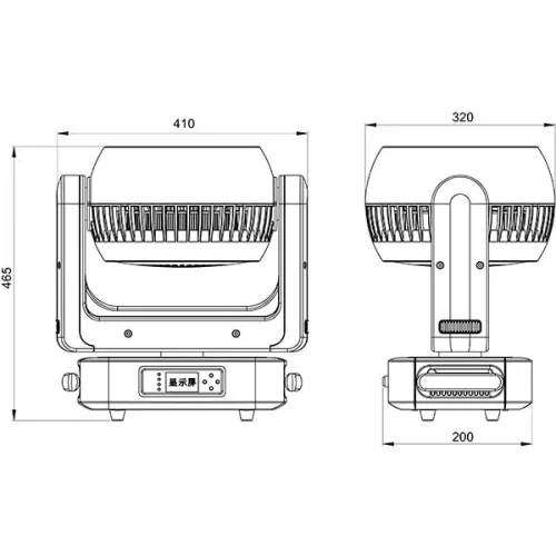 Showlight MH-LED 37х25 Zoom RGBW Вращающаяся голова,37 x 25 Вт, 850 Вт.