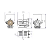 Silver Star SS5232SWD FREZNO 100SD Прожектор с линзой Френеля, 100 Вт., 3200K