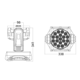 Silver Star SS631XCE CYAN6000XE MK4 Вращающаяся голова, Wash, 19x20 Вт., RGBW