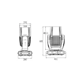 Silver Star SS9463SCM NB5 Вращающаяся голова Beam, 350 Вт., IP66