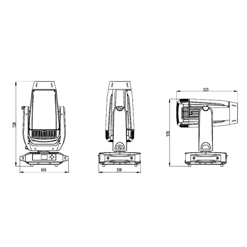 Silver Star SS9481SCM NEPTUNE 700 PROFILE Вращающаяся голова, BSW, Profile, 600 Вт., CMY+CTO, IP65