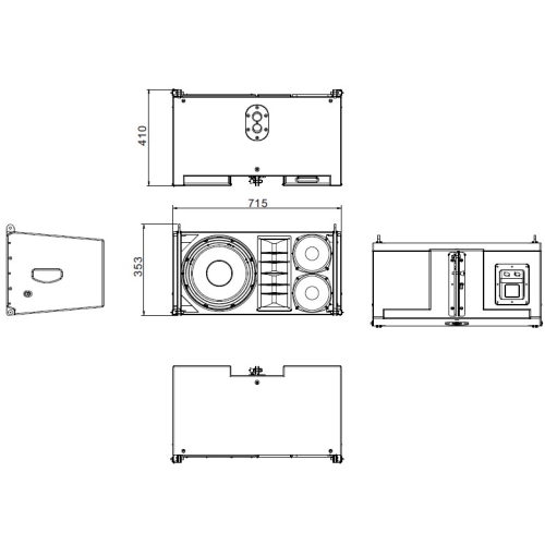 Studiomaster V312 Элемент ЛМ, 650 Вт, 12"+2х6,5"