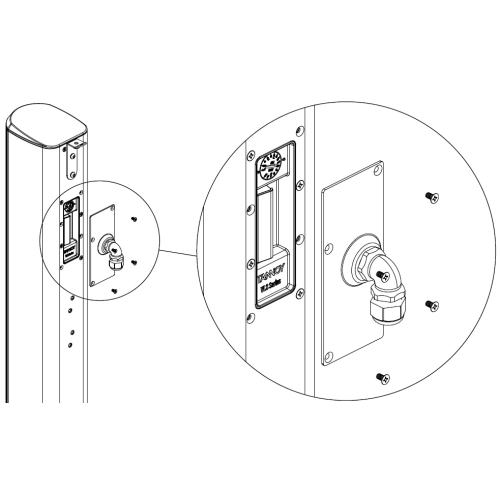 Tannoy VLS 7 EN54 Звуковая колонна,IP65, 7x3,5 дюймов,150/75/37,5/19Вт