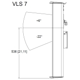 Tannoy VLS 7 EN54 Звуковая колонна,IP65, 7x3,5 дюймов,150/75/37,5/19Вт