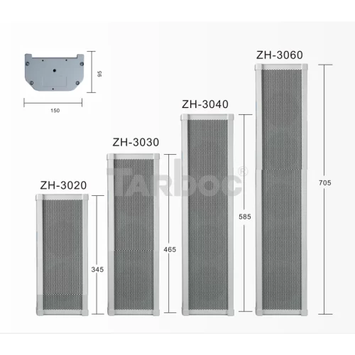 Tarboc ZH-3020 Всепогодная звуковая колонна, 40 Вт., 4х4"
